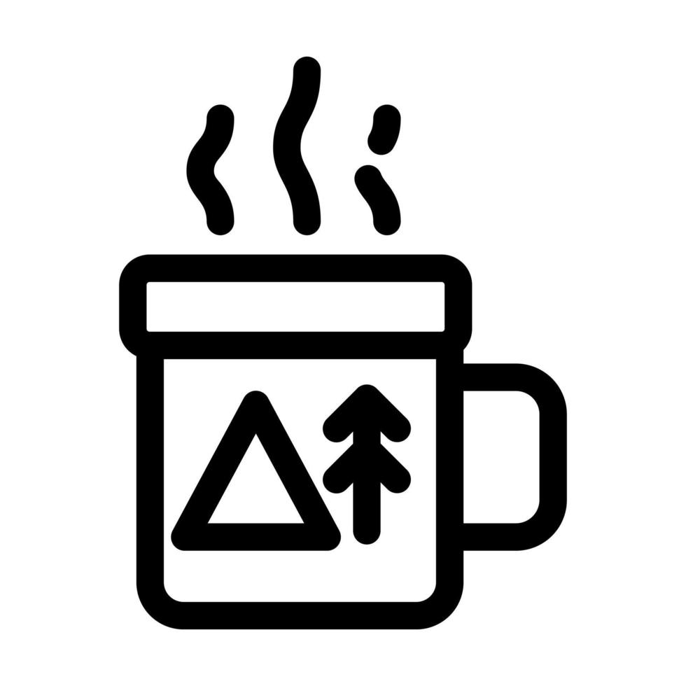 hot coffee chocolate line icon design vector