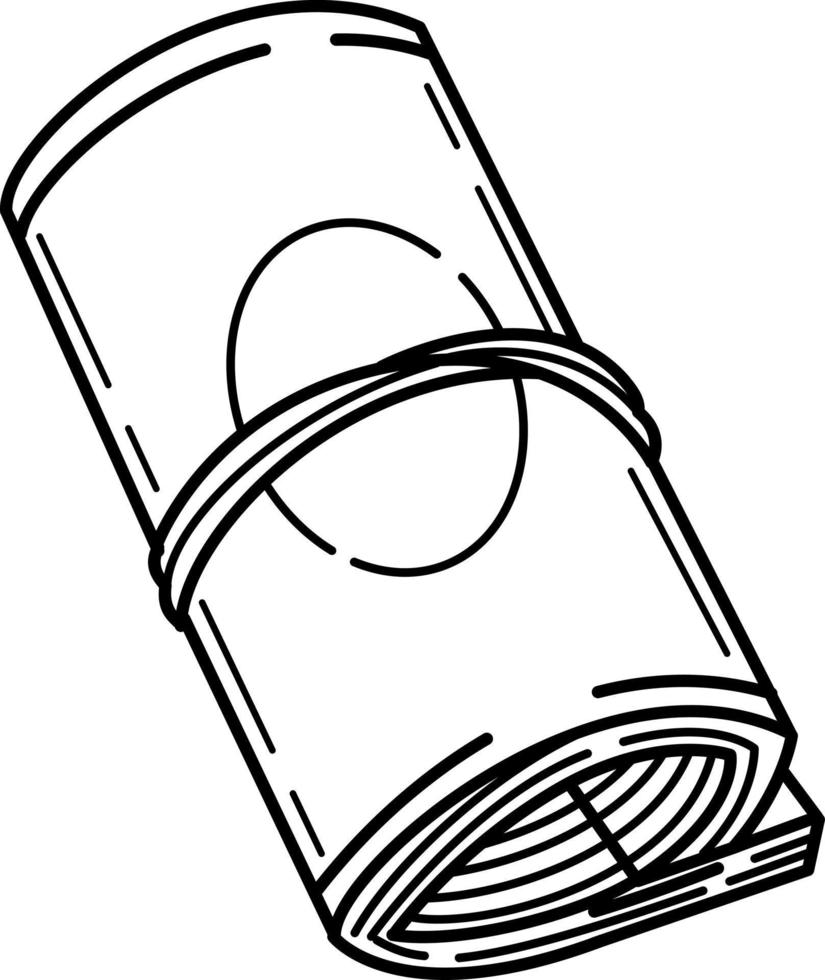 Bundle Money Doodle Illustration vector