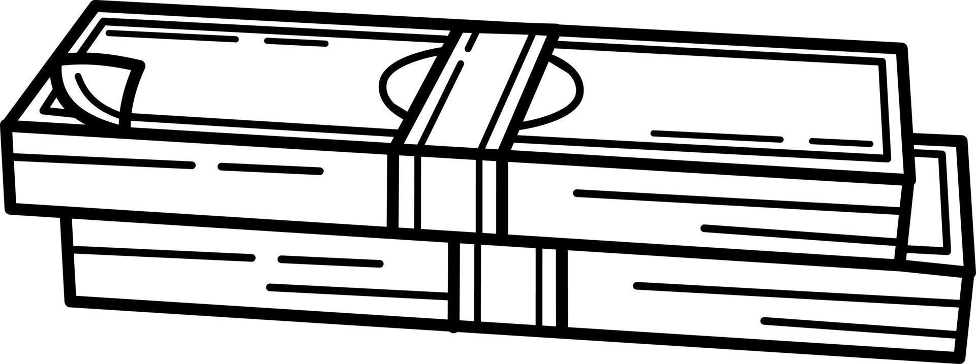 Money Stack Doodle Vector Illustration