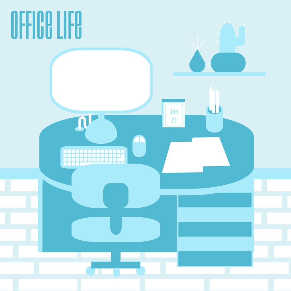 Work office illustration vector