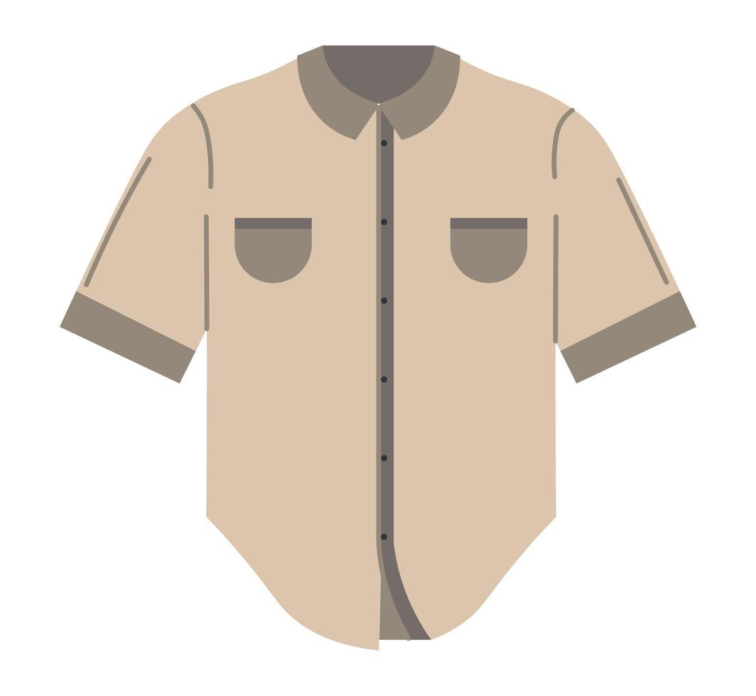 Clothing for men, casual style shirt garments vector