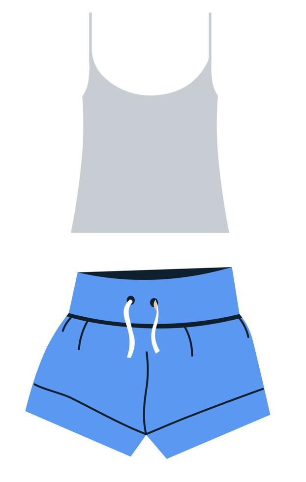 top y shorts para nadar o dormir vector