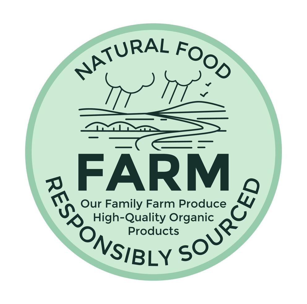 alimentos naturales, granja familiar de origen responsable vector