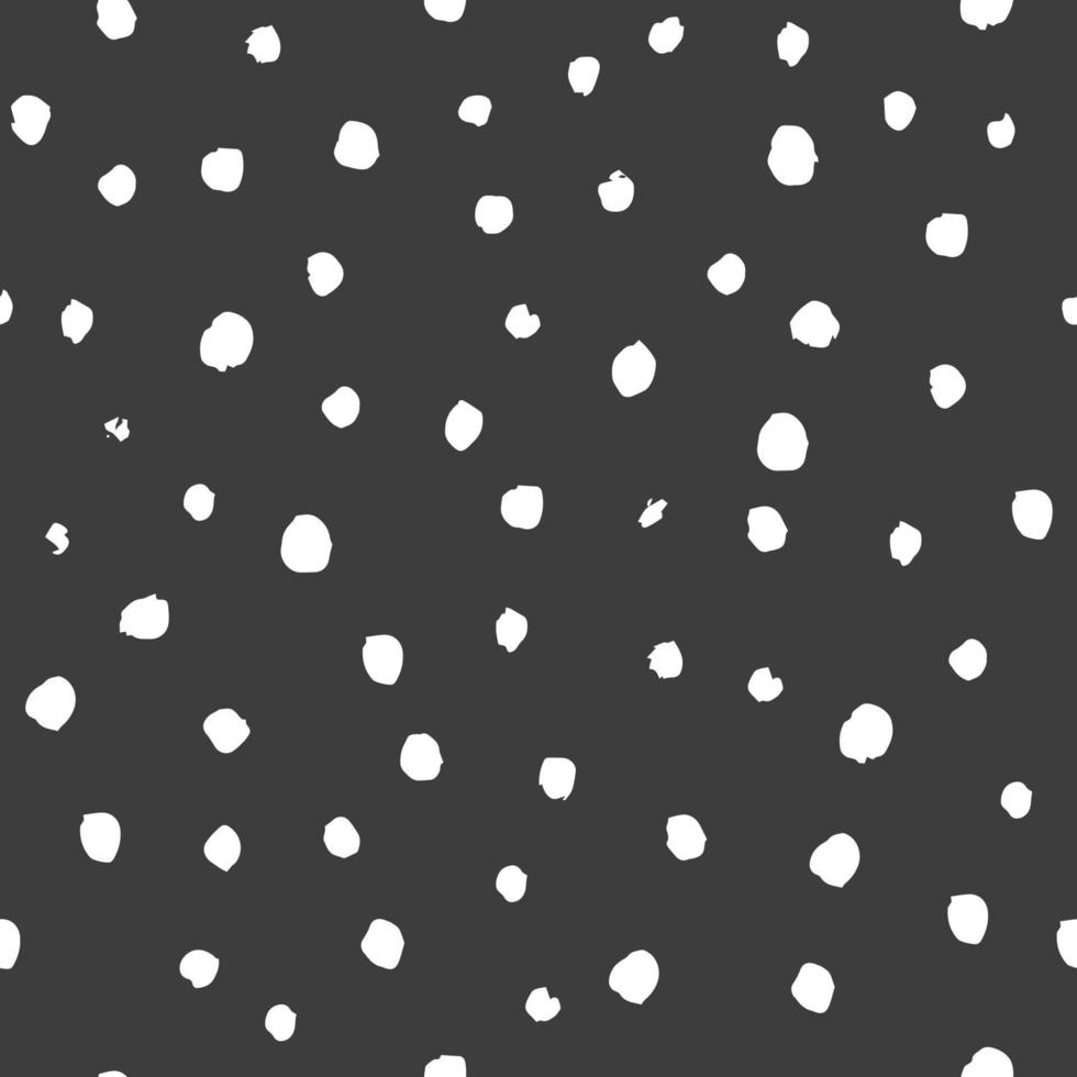 Abstract vector seamless pattern. Black dots texture background.