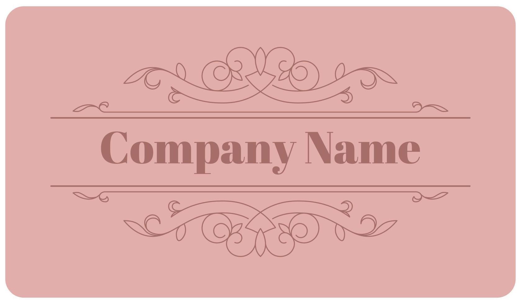 Elegant business card with company name vector