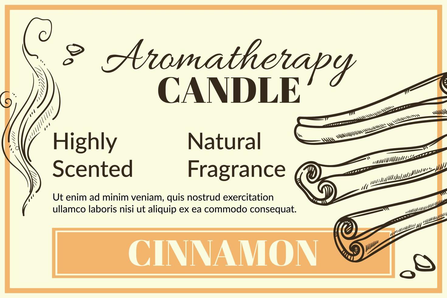 Aromatherapy candle, natural fragrance, scented vector