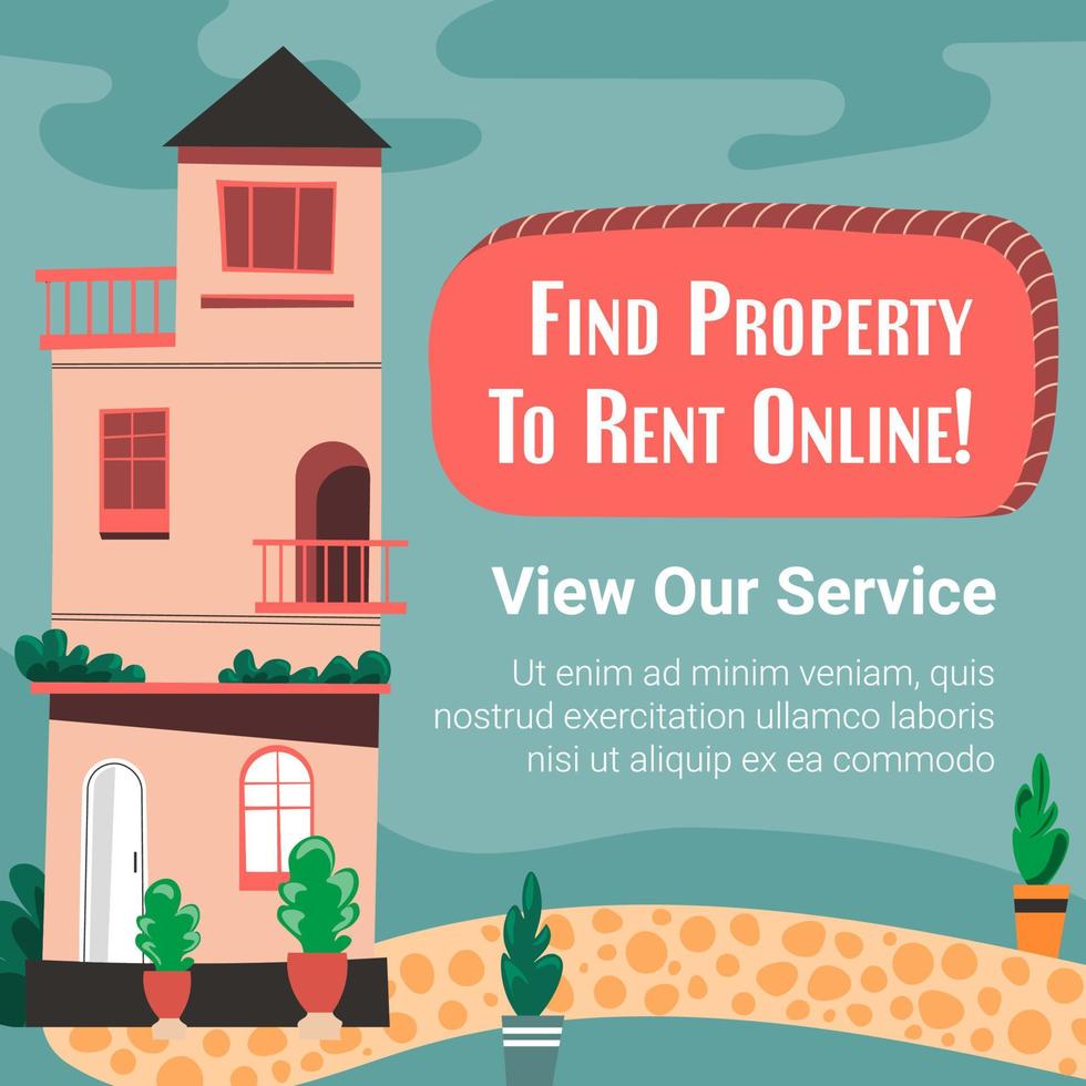encuentre propiedades para alquilar en línea, vea nuestros servicios vector