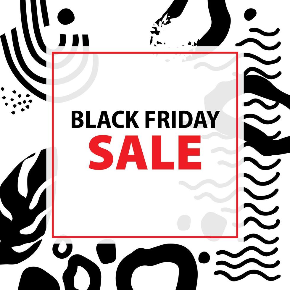 Black Friday modern promotion web banner vector