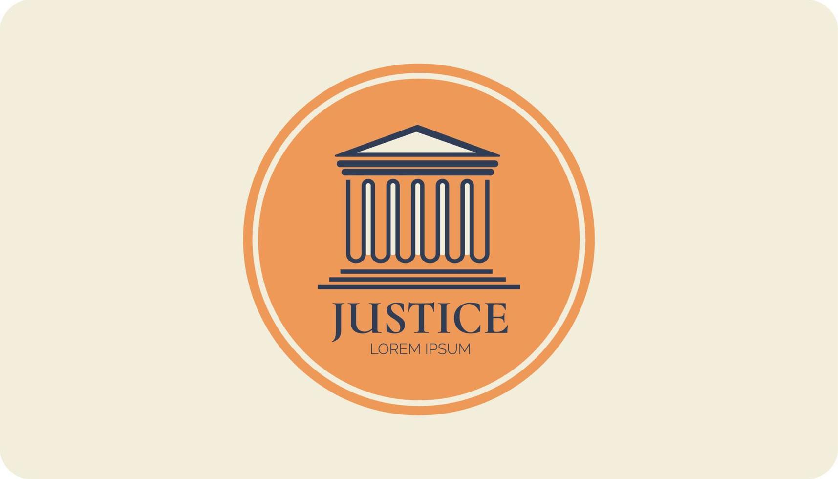 Justice, lawyer business card logotype or sign vector