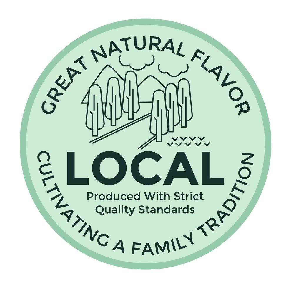 Great natural flavor, cultivating family tradition vector