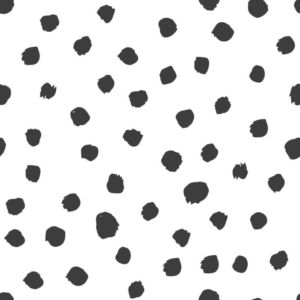 Abstract vector seamless pattern. Black dots texture background.