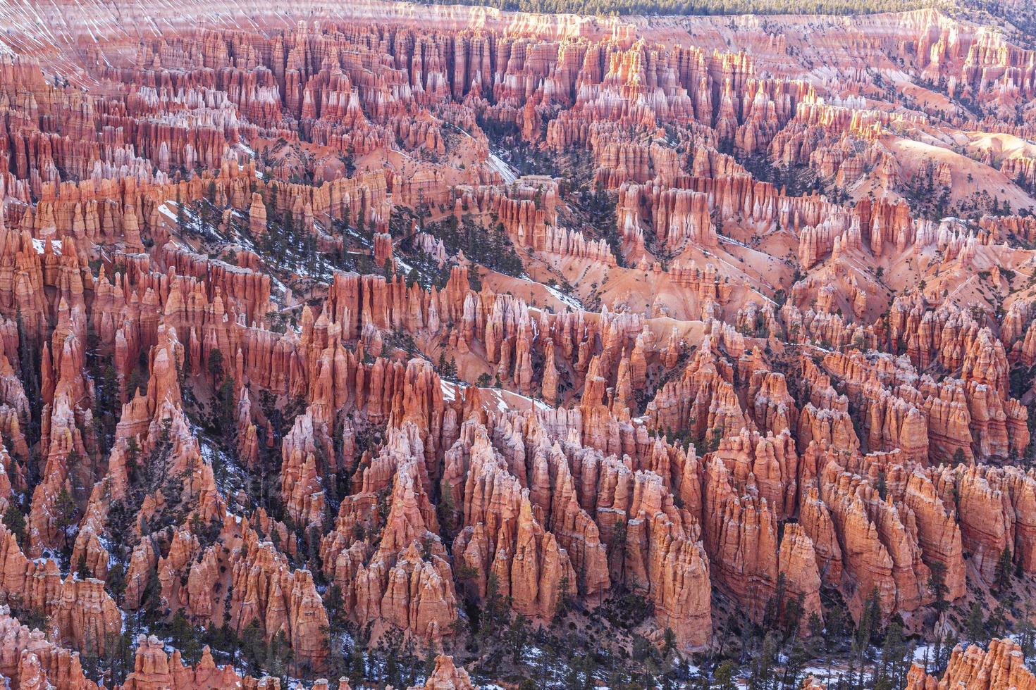 Picture of Bryce Canyon in Utah in winter during daytime photo