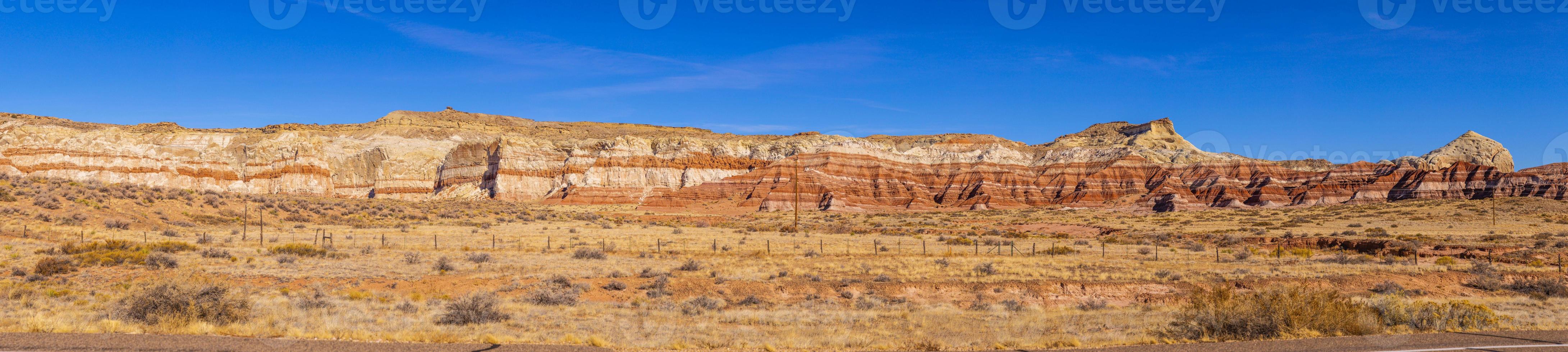 View on typical rock formations in Conyonlands National Park in Utah in winter photo