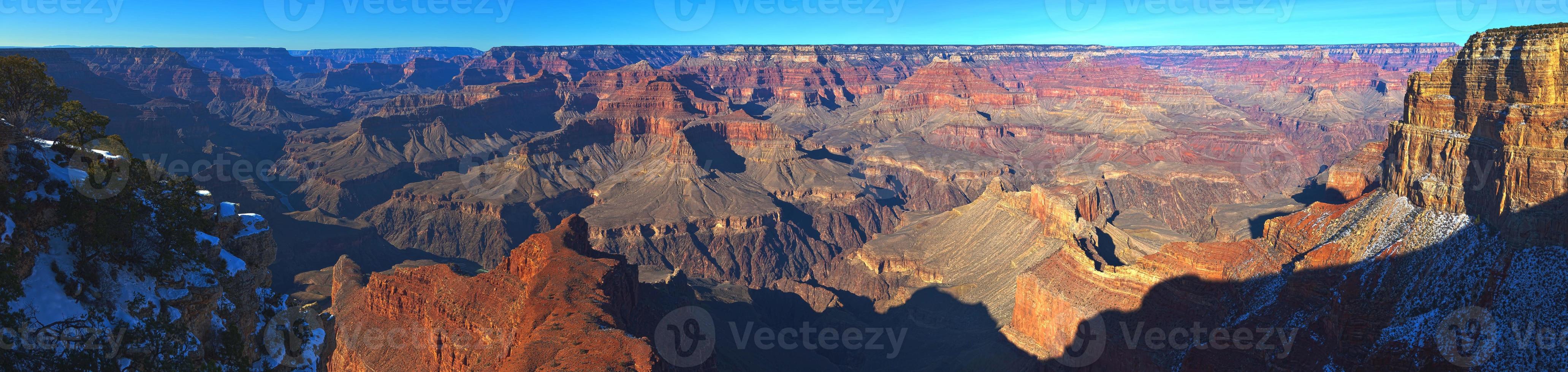 panorama desde el lado sur del gran cañón en invierno foto