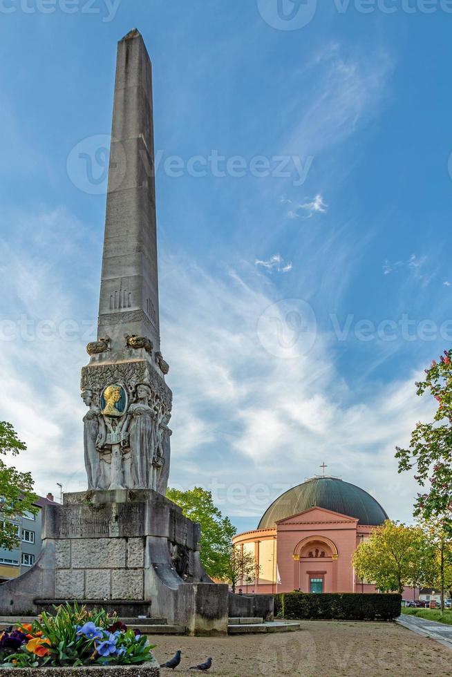 Picture of the alice monument and the dome church in the hessian university town Darmstadt in the federal state hesse photo