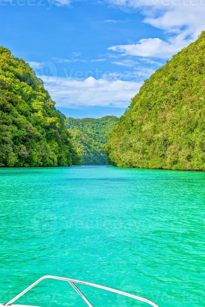 View over colorful Milky Way lagoon on Palau photo