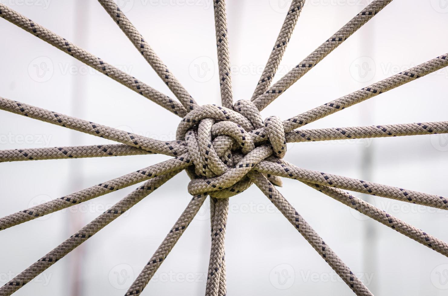 many ropes and one big knot close up photo