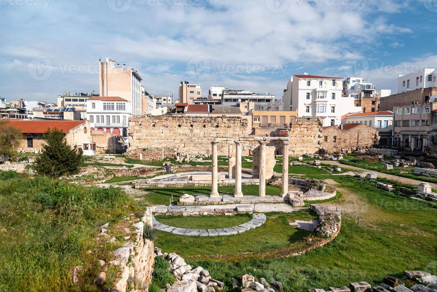 ancient building with columns in Athens photo