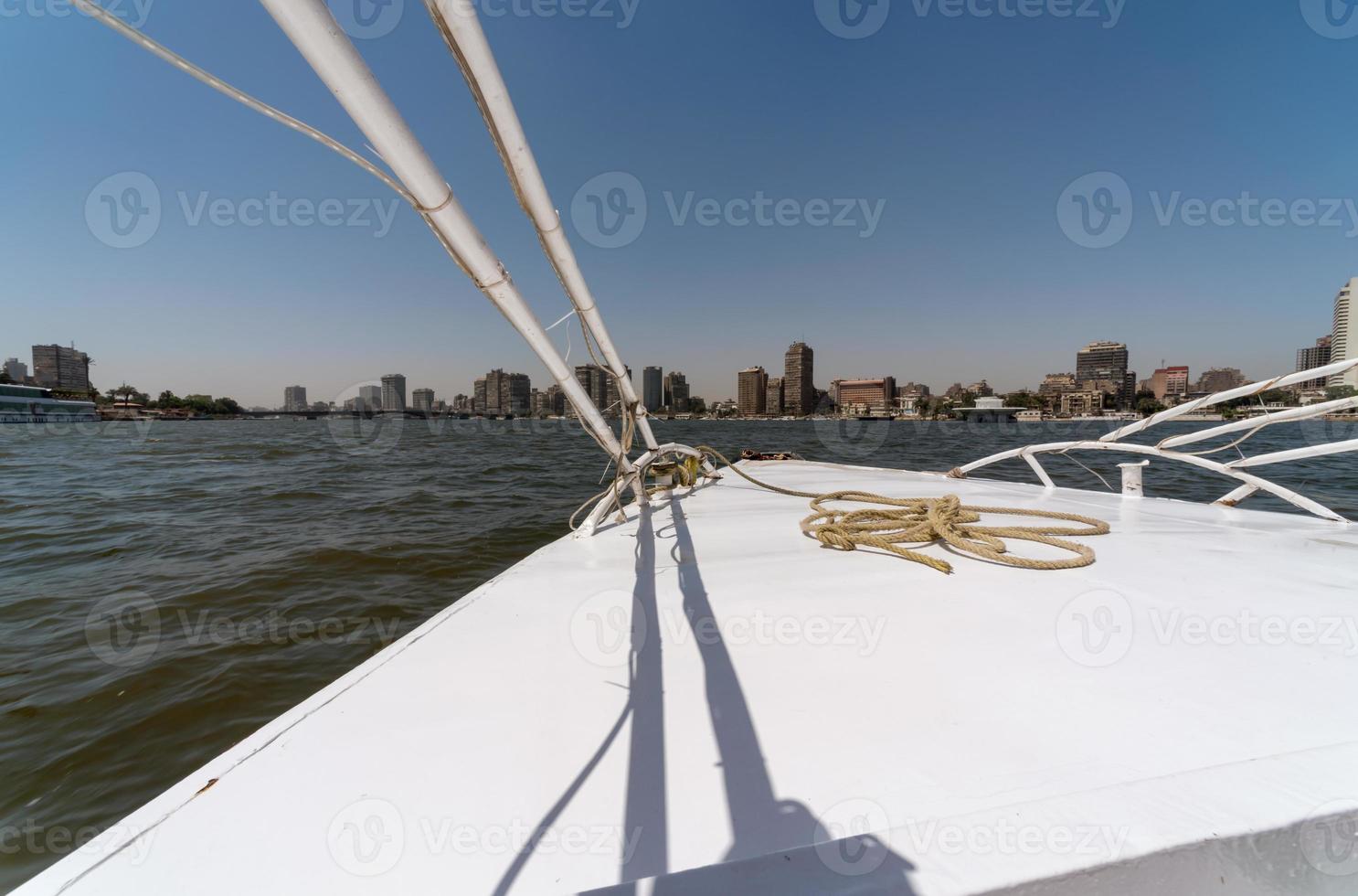 nile river in egypt and city view photo