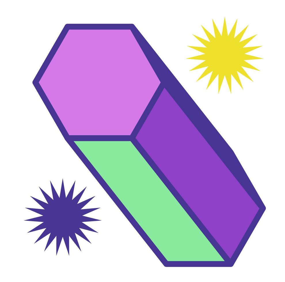 Crystal with moon and shining sun, vector icon