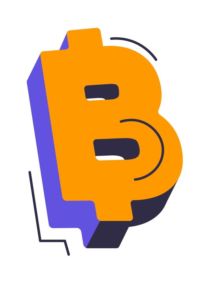 Digital currency, bitcoin virtual money signs vector