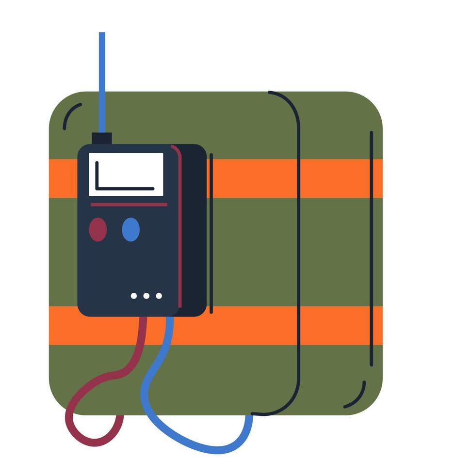 Bomb or explosive weapons, detonation systems vector