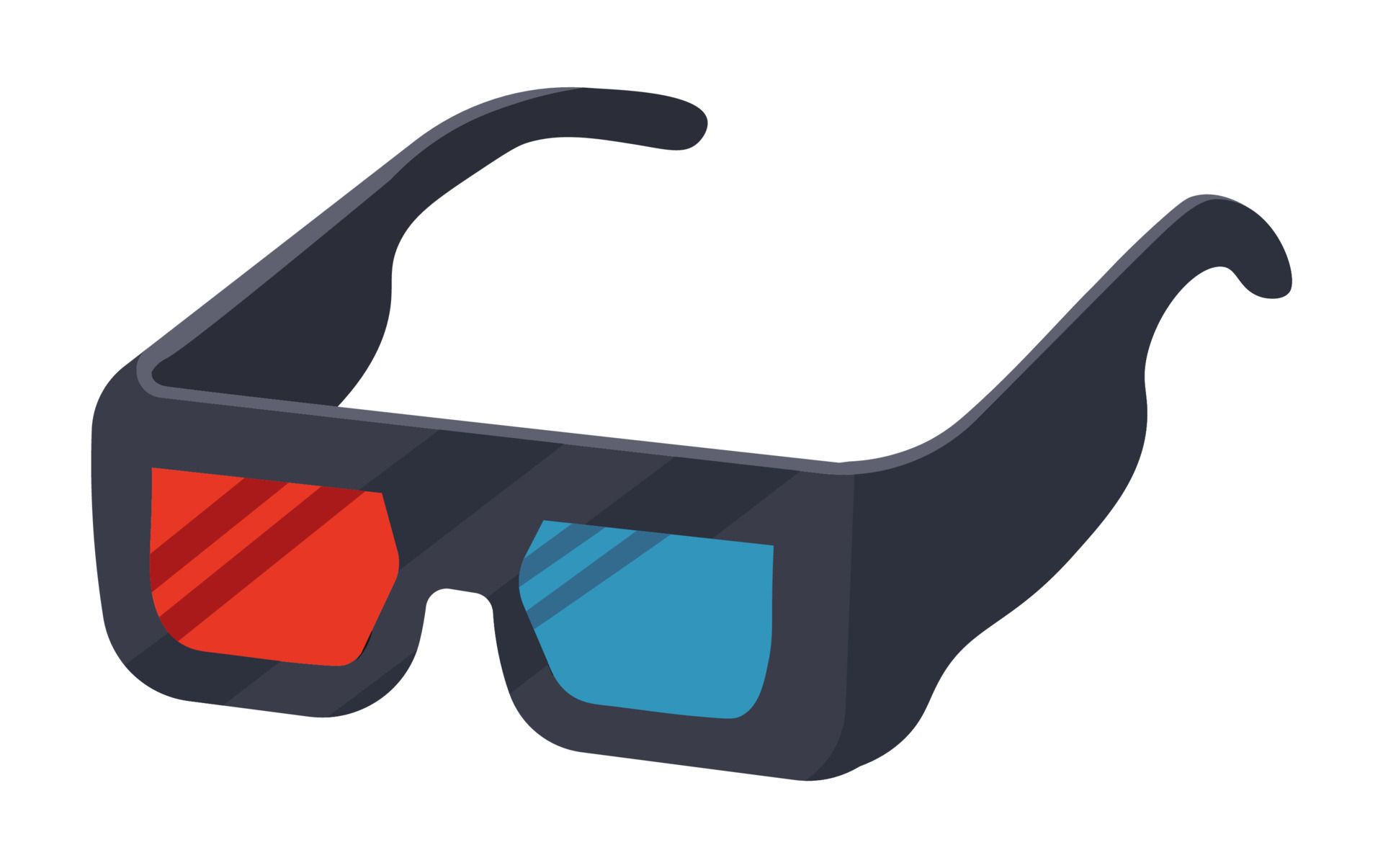 gafas 3d de película con vector de lentes rojo y azul 17522602 Vector en  Vecteezy