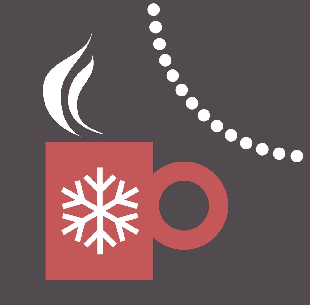 Cup with hot tea or coffee, cocoa or chocolate vector