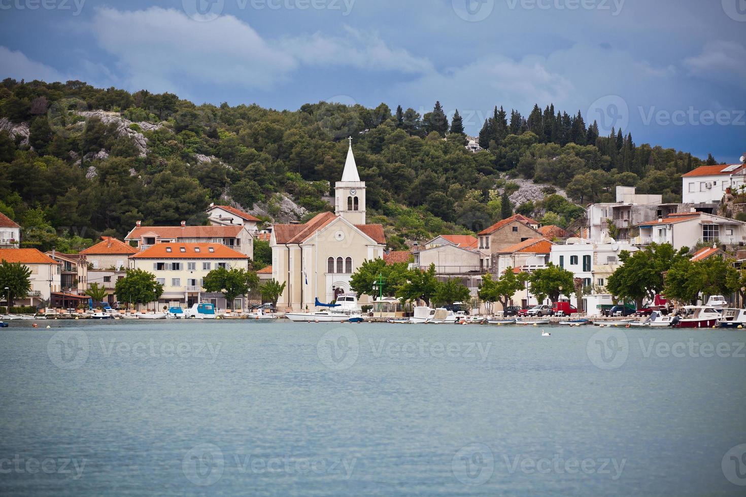 Zaton, Croatia view from the sea photo