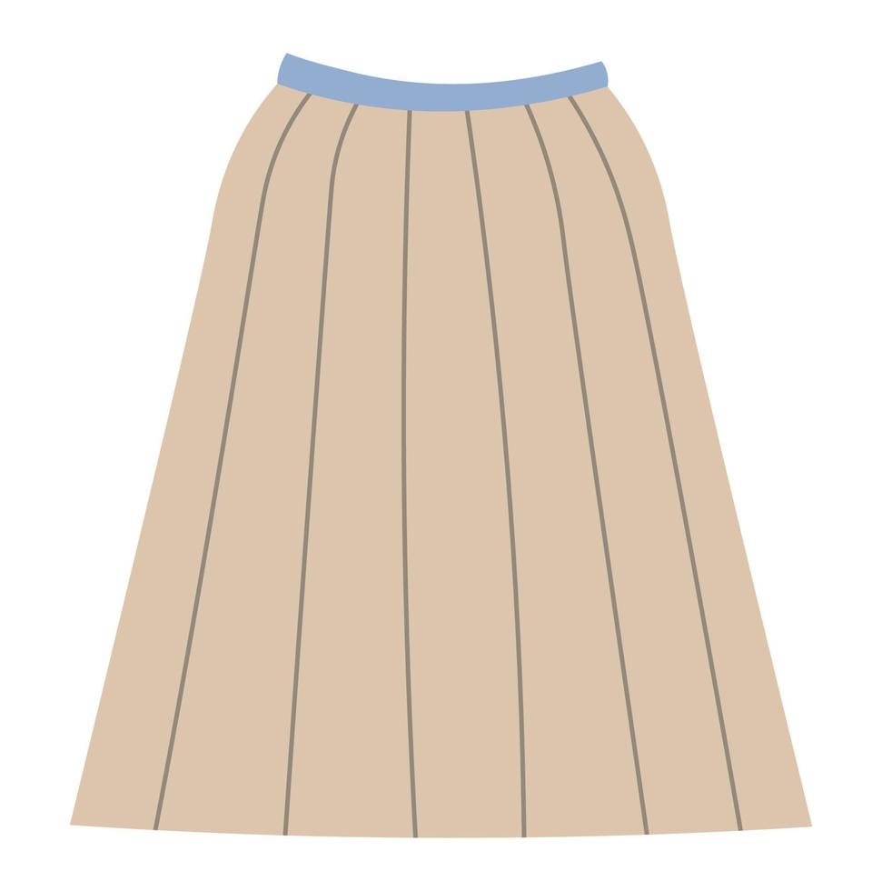 ropa para damas, elegante falda midi de moda vector