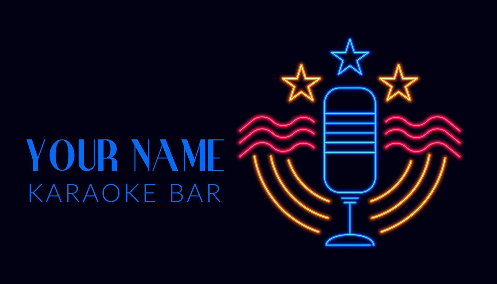 Karaoke bar promotional banner or invitation card vector