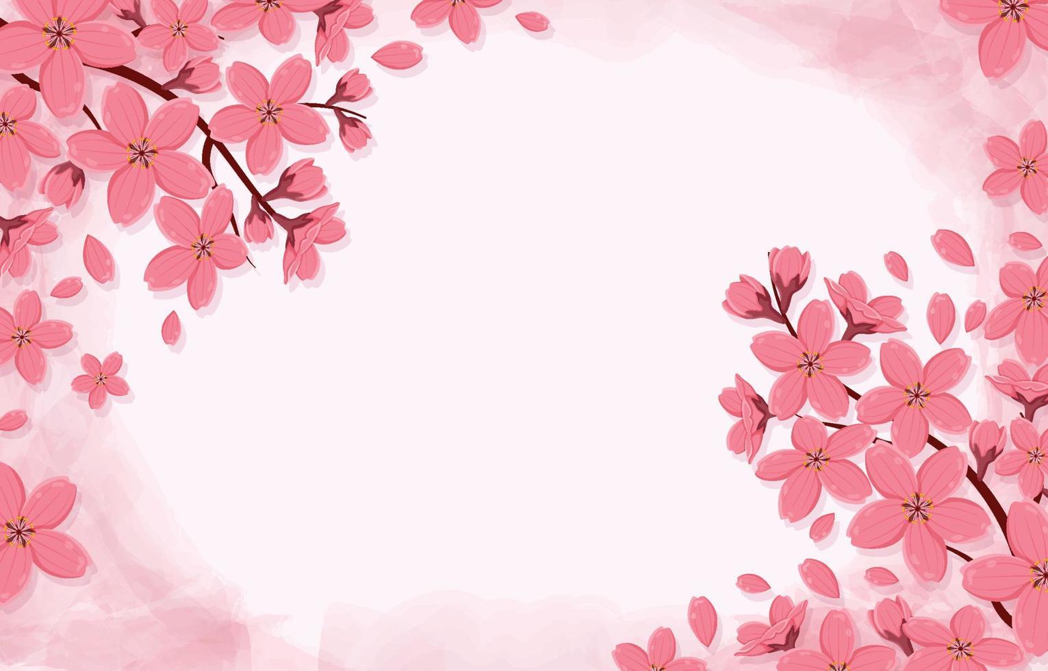 Peach Blossom Background vector