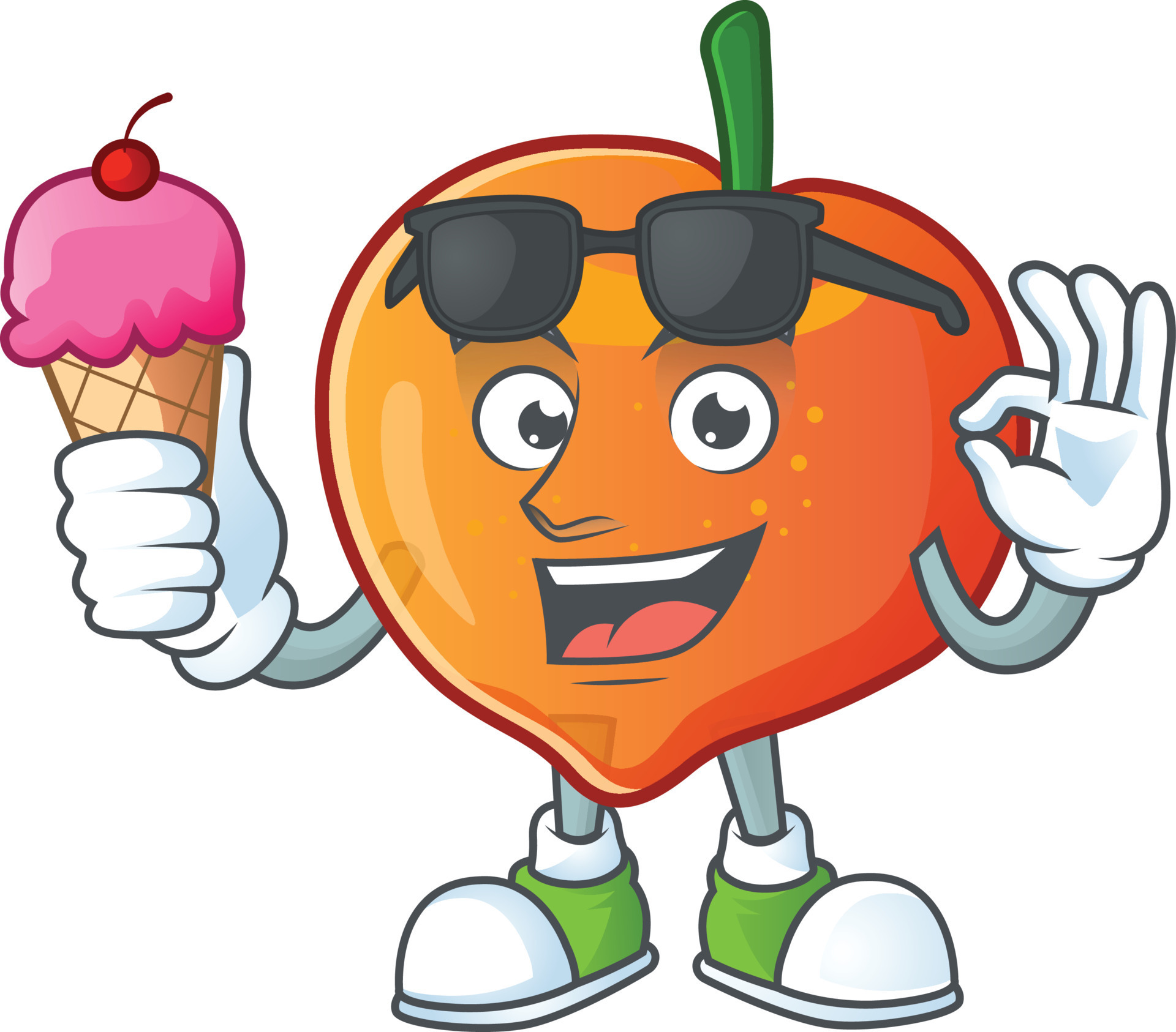 Nectarine Fruit Vector 17524569 Vector Art at Vecteezy