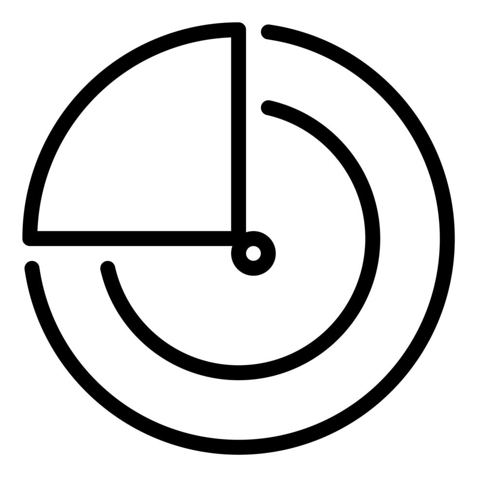 Gps scan Drone icon outline vector