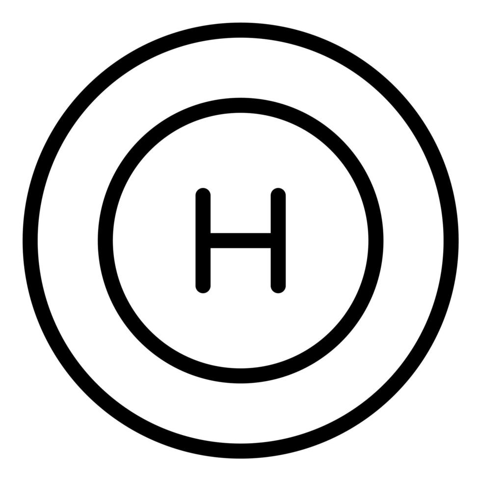 landing pad Drone icon outline vector