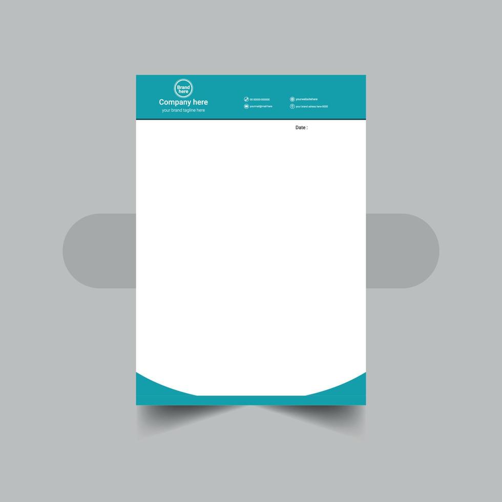 Corporate Letterhead Design vector