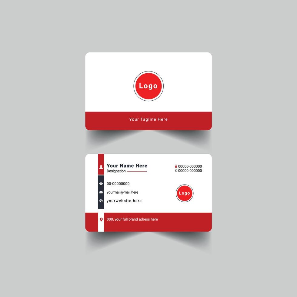 Simple Corporate Business Card Design vector