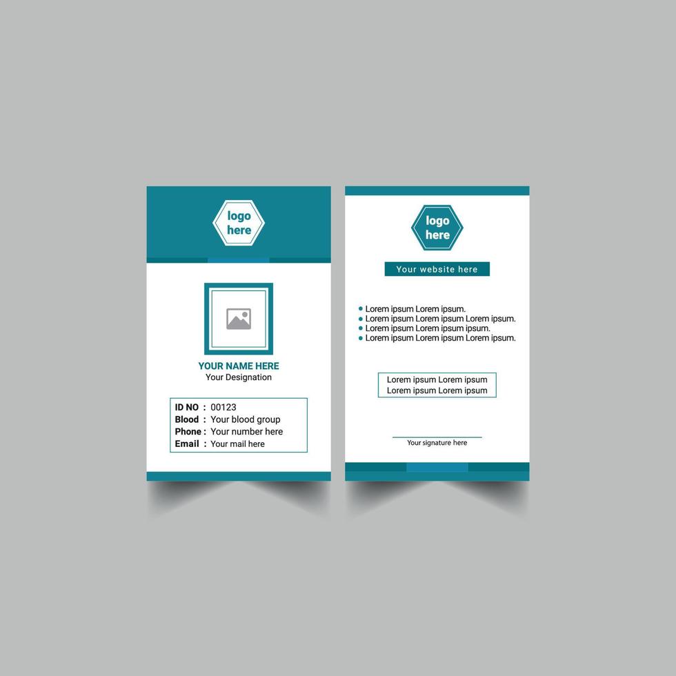 Corporate ID Card Design vector