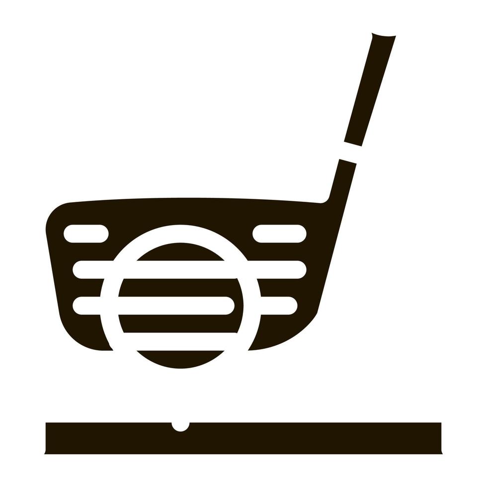 Golf Putter Ball Icon Vector Glyph Illustration