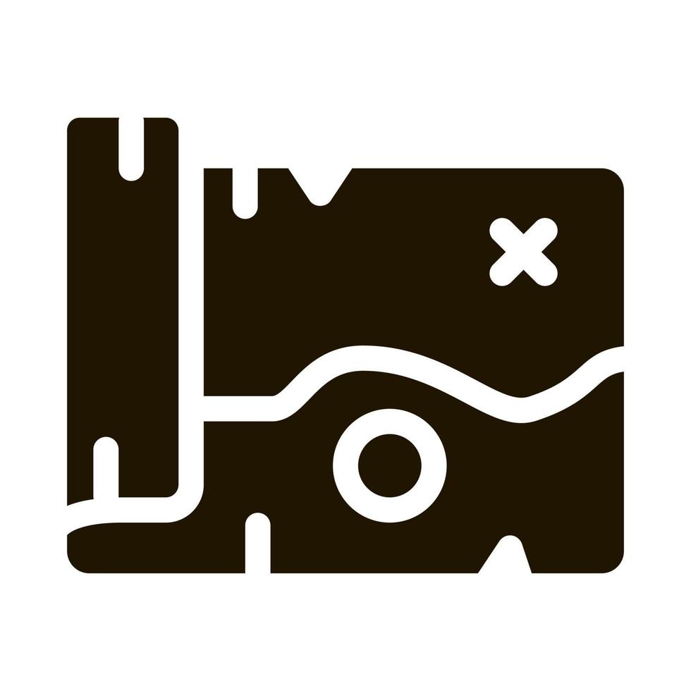 Adventure Map Icon Vector Glyph Illustration