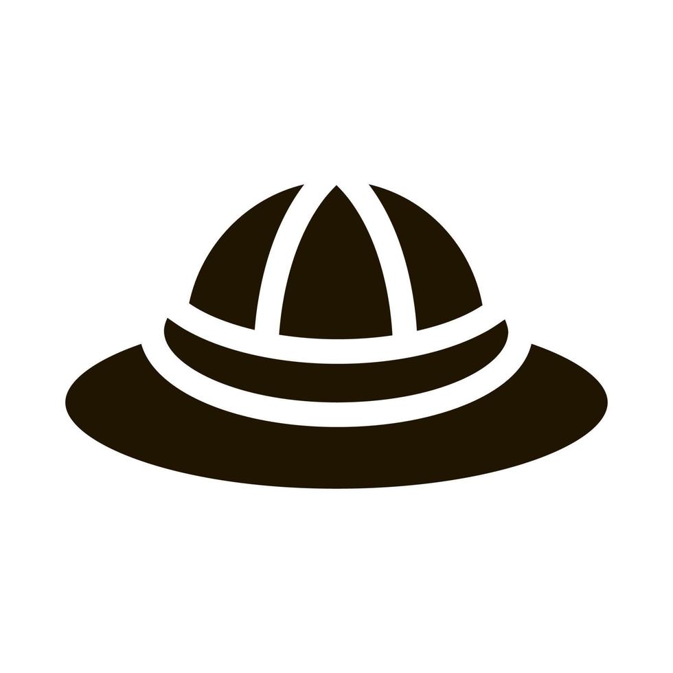 ilustración de glifo de vector de icono de sombrero de sol