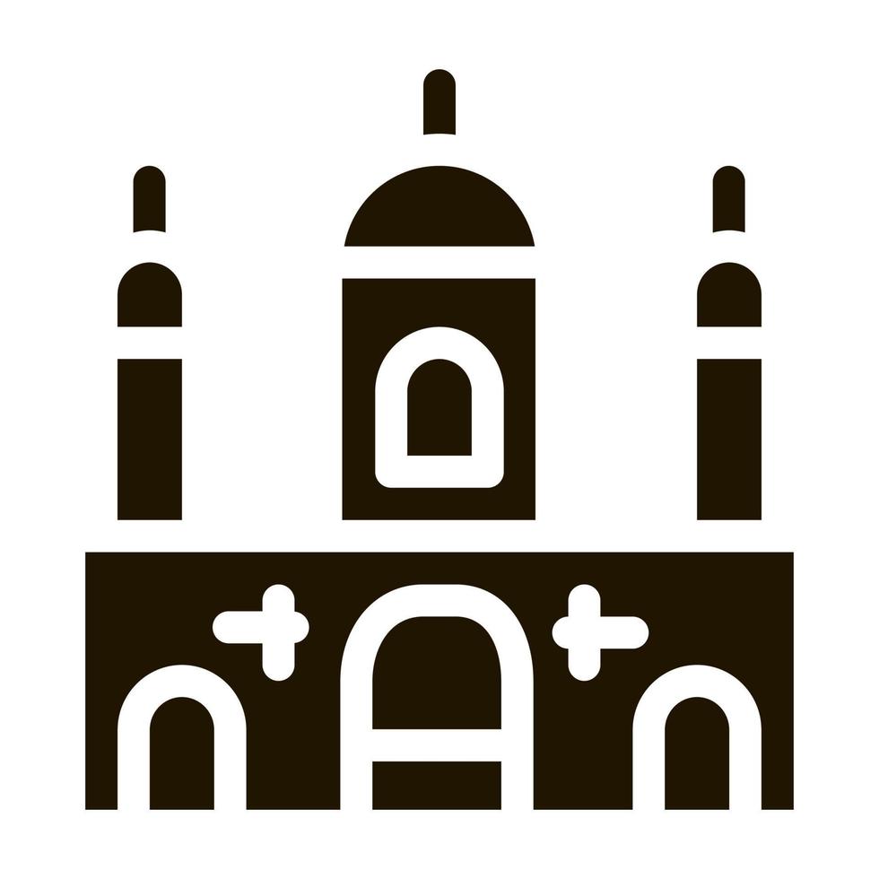 Islamic Building Icon Vector Glyph Illustration