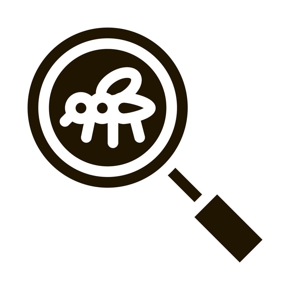 Mosquito Search Icon Vector Glyph Illustration