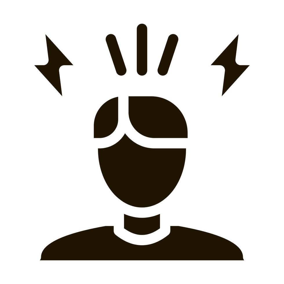 Stressed Man Icon Vector Glyph Illustration