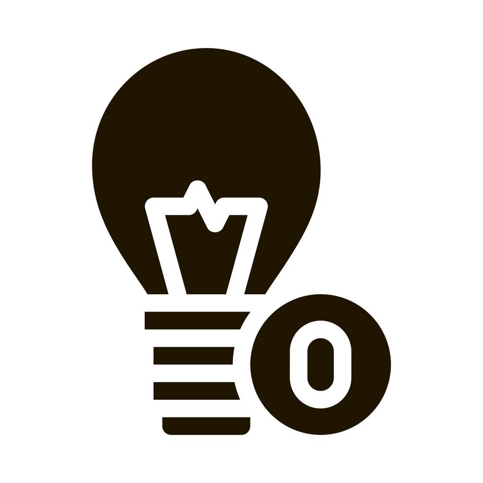 Lightbulb Lamp Icon Vector Glyph Illustration