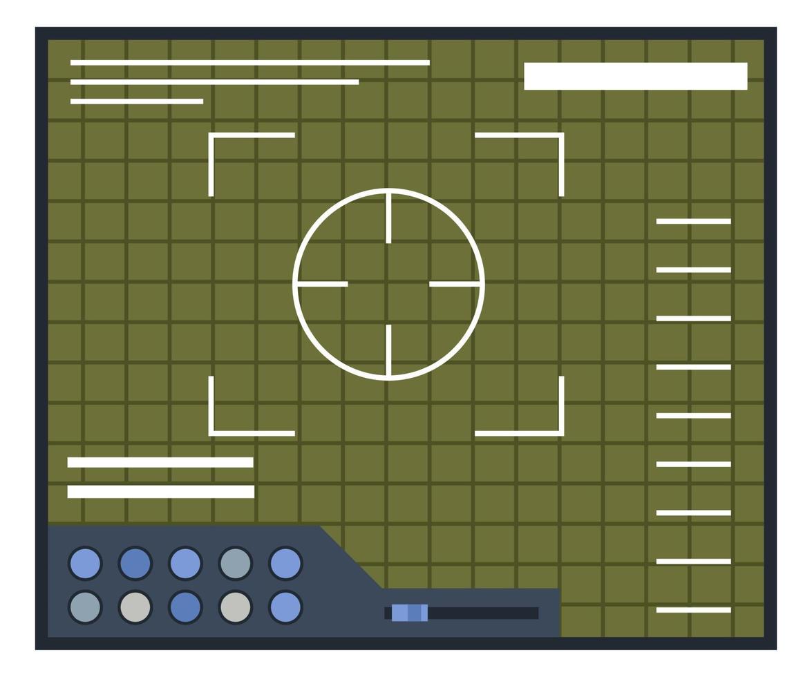 panel con mapa y ubicación, vector de visualización de pantalla