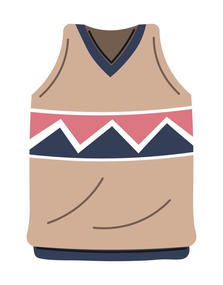 Clothing for winter season, knit jacket vector