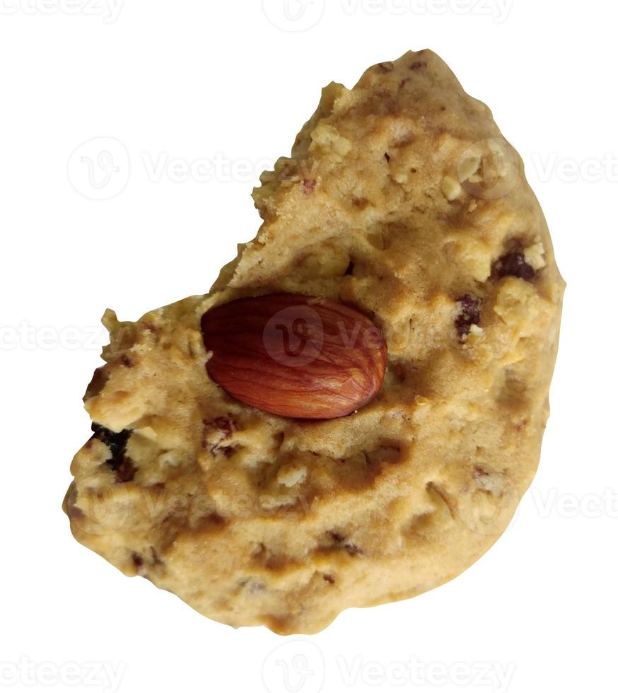 Isolated chocolate chip cookies with broken marks photo