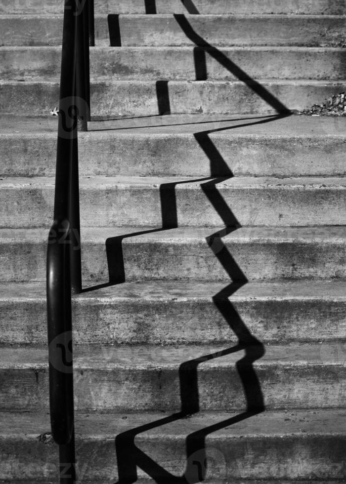 Handrail Shadow on Steps photo