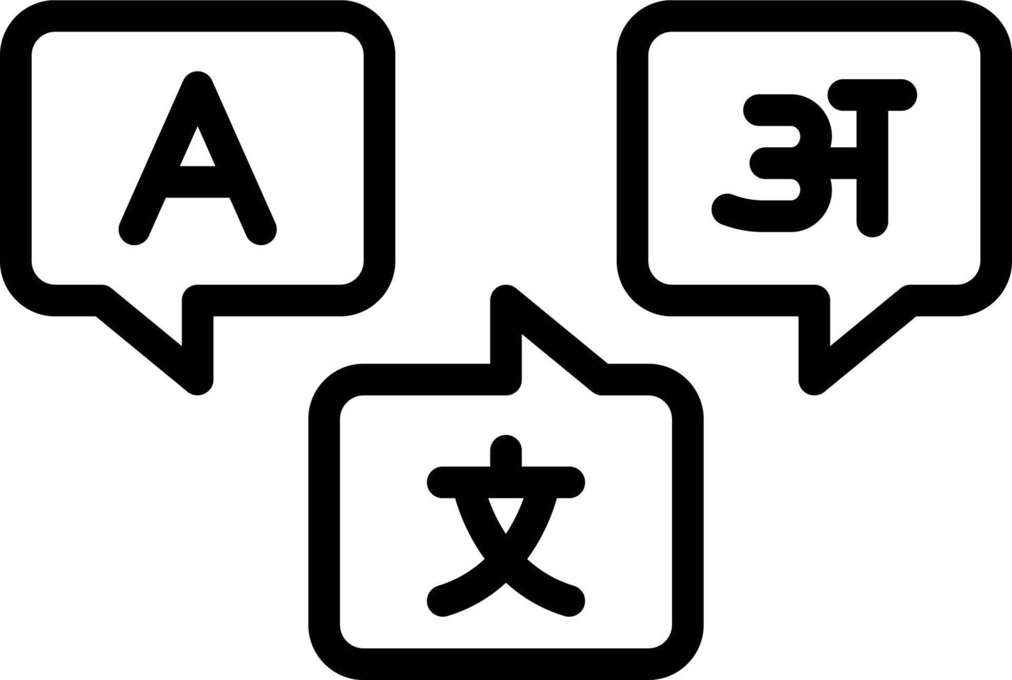 line icon for language vector